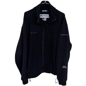 Black Columbia Full Zip Titanium Fleece‎ Jacket XL Mens Omni-Therm Outdoor Gorp